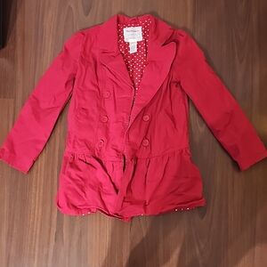 Gymboree Red Women's Jacket with Polka Dot Lining